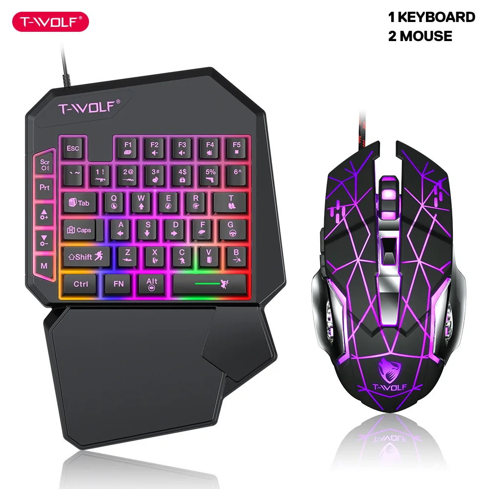 Pc Gaming Games - T-WOLF TF900 tek elle klavye taht