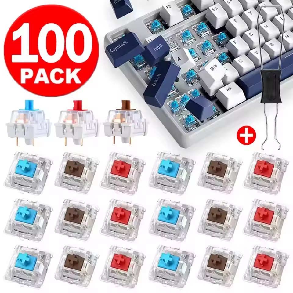 Mechanical Keyboard - 10-30 Adet 3 Pin Mavi Kırmızı
