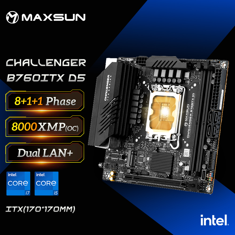 Pc Gaming I7 14Th Gen - MAXSUN Oyun Anakartı B760ITX D5 desteği