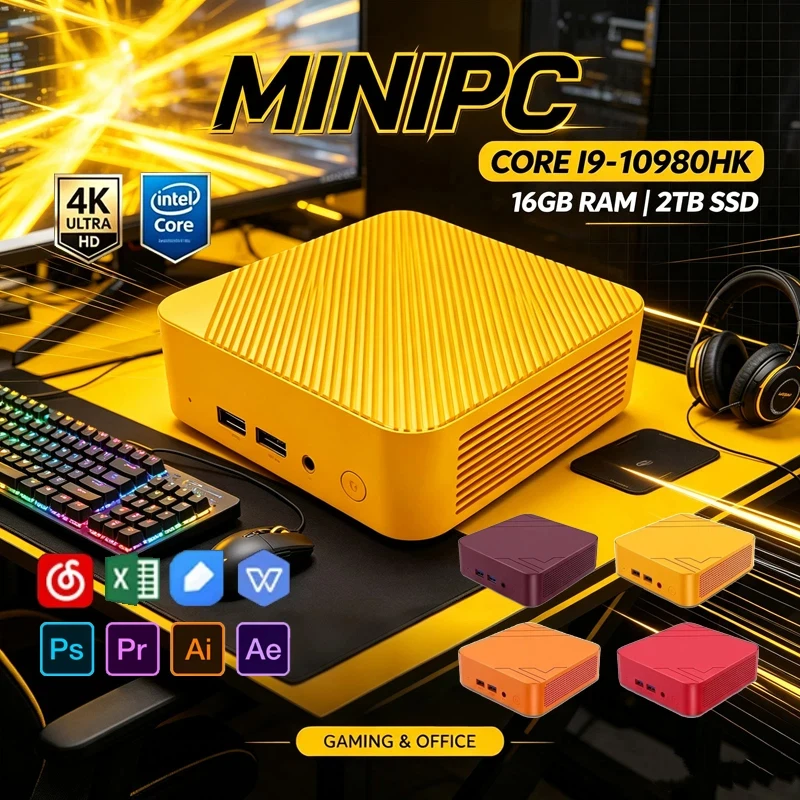 Pc Gaming Editing - Yüksek Performanslı Renkli Mini PC Intel