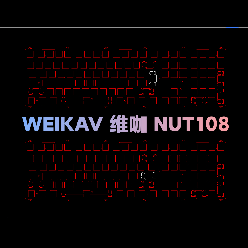 Pc Gaming Upgrades - WEIKAV NUT108 Mekanik Klavye Pozisyonlama Plakası