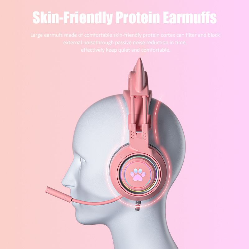 Sevimli kedi kulak oyun mikrof - Pc Gaming Earbuds incelemesi ve fiyatı
